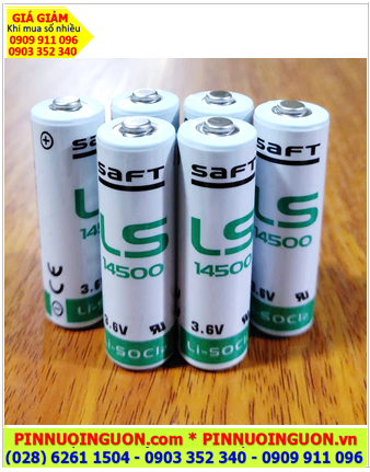 Saft LS14500; Pin nuôi nguồn PLC Saft LS14500 lithium 3.6v A 2600mAh chính hãng _Xuất xứ Pháp